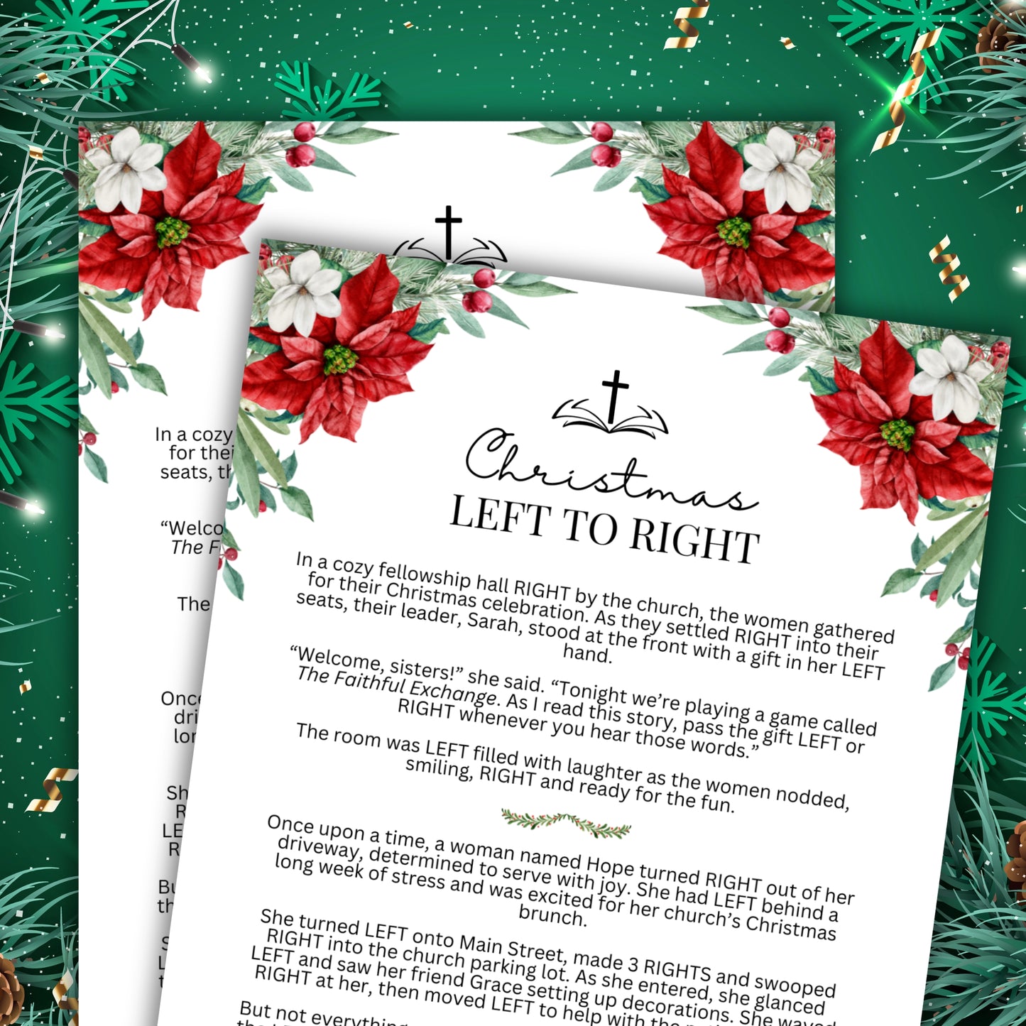 Women's Ministry Left Right Christmas Story Game