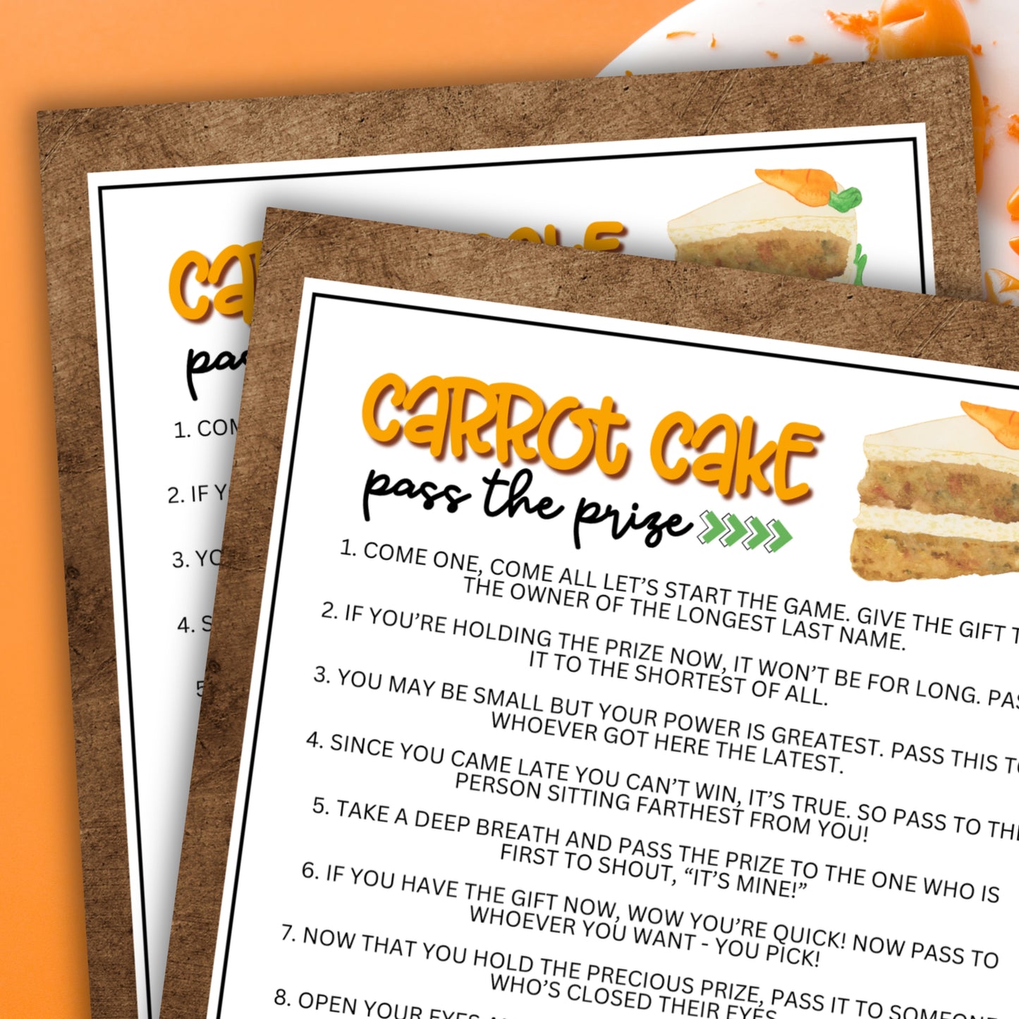 Carrot Cake Pass the Prize