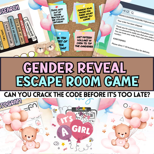 gender reveal its a girl escape room game