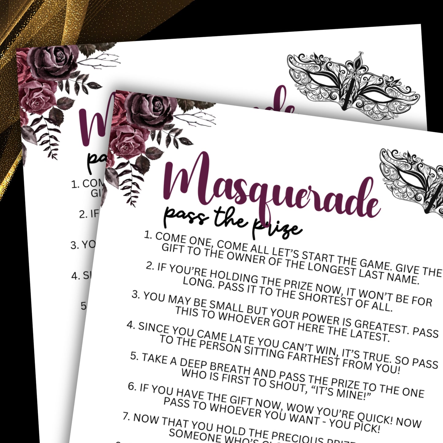 Masquerade Pass the Prize
