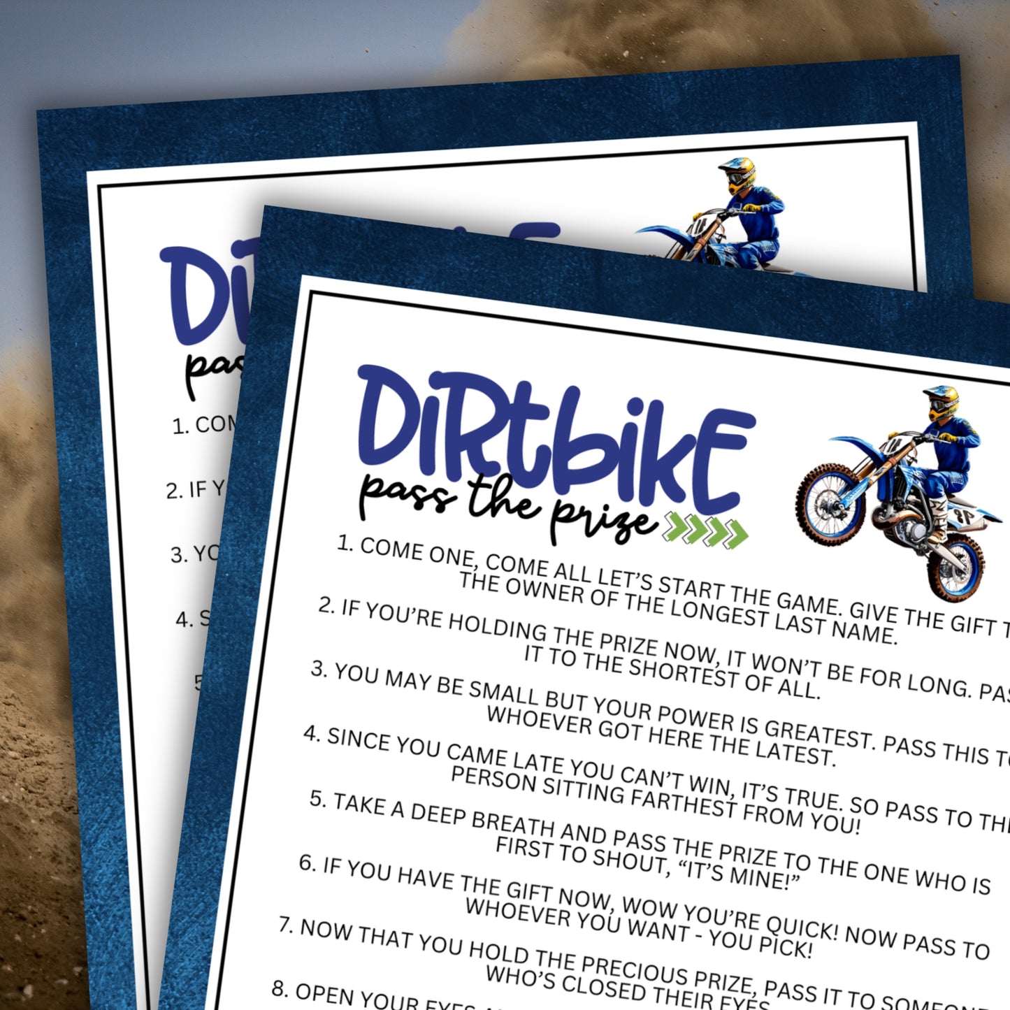 Dirtbike Pass the Prize