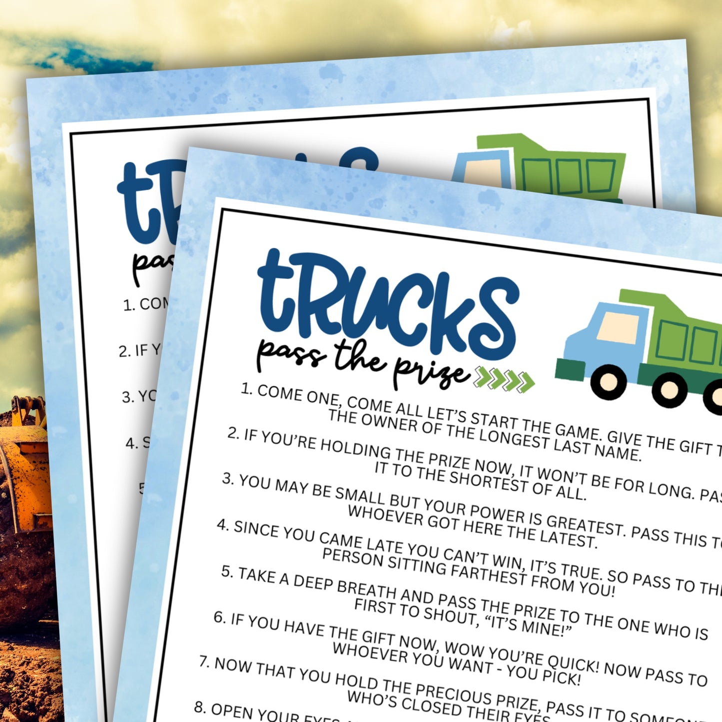 Trucks Pass the Prize