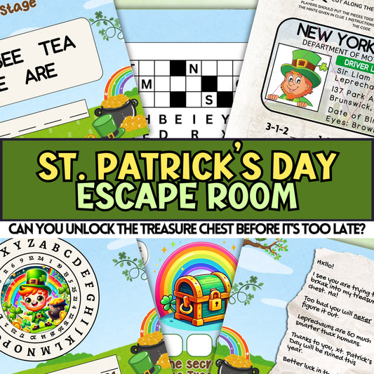 St. Patrick's Day Escape Room For Kids ages 5-8