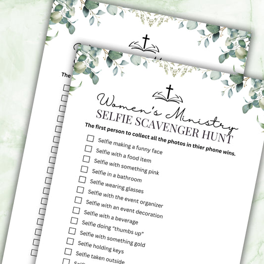 Green Floral Women's Ministry Scavenger Hunt