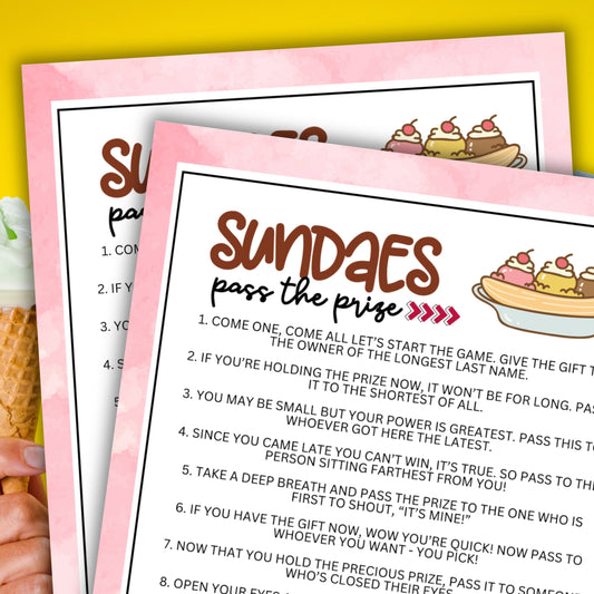 Sundaes Pass the Prize