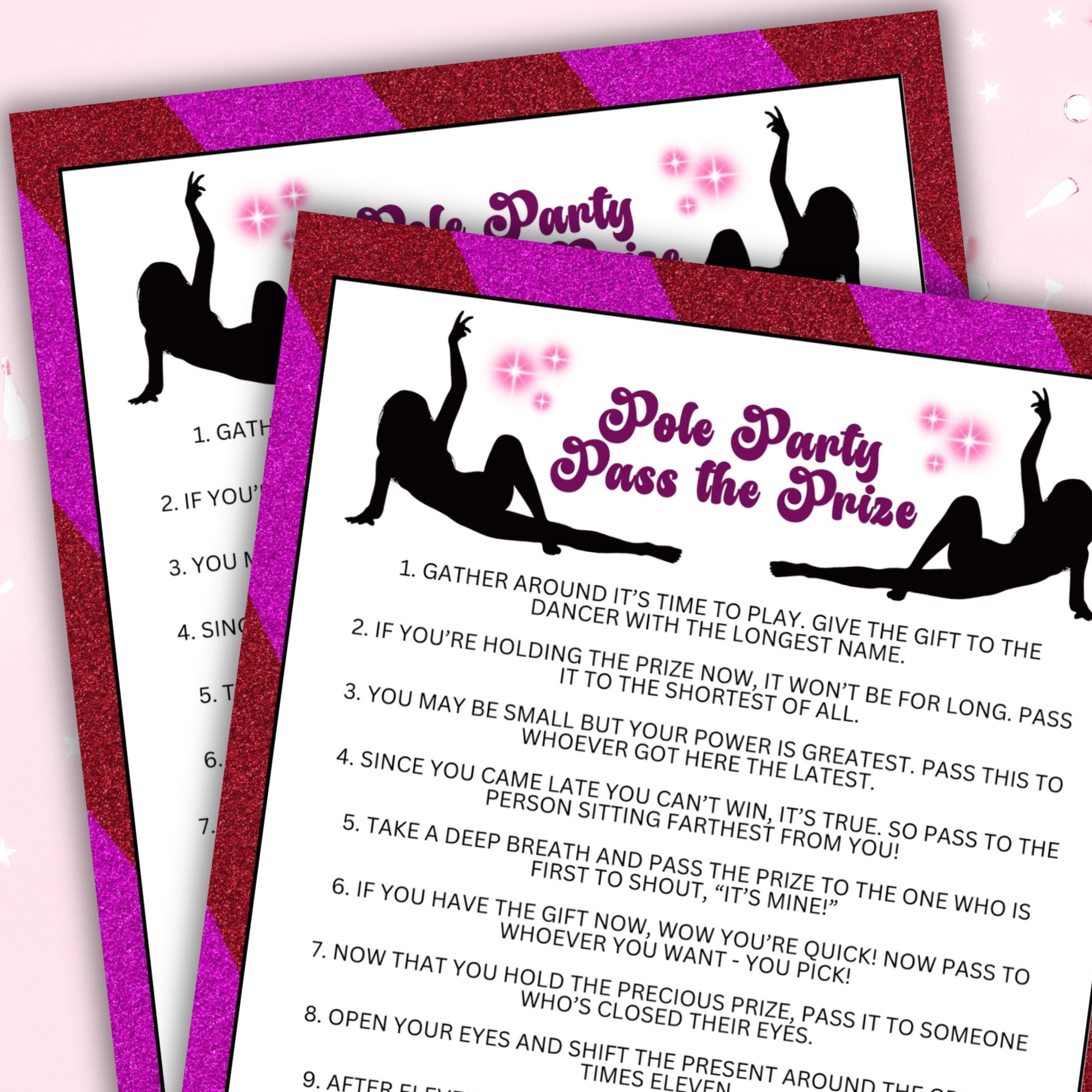 Pole Dance Party Pass The Prize Left To Right Game For Strippers Aerial Artists Studio Owner Teacher Instructor For Girls Or Ladies Night