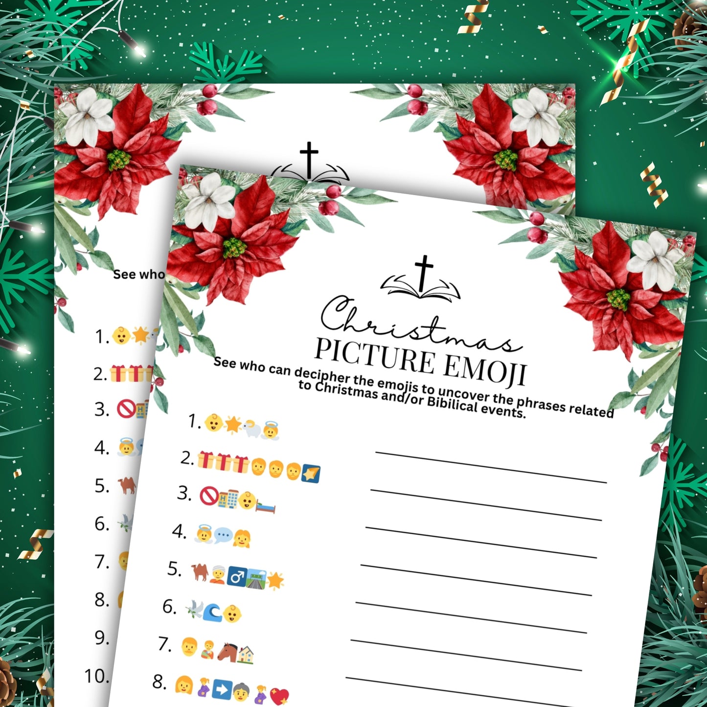 Women's Ministry Christmas Bible Emoji Game
