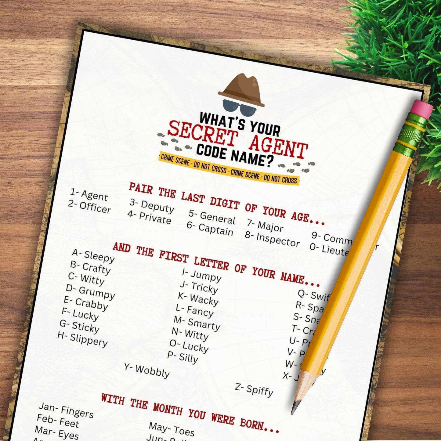 Secret Agent Party Activities For Cold Case Spy Detective Theme Birthday Event My Code Name Generator With Printable Name Tag Card And Sign