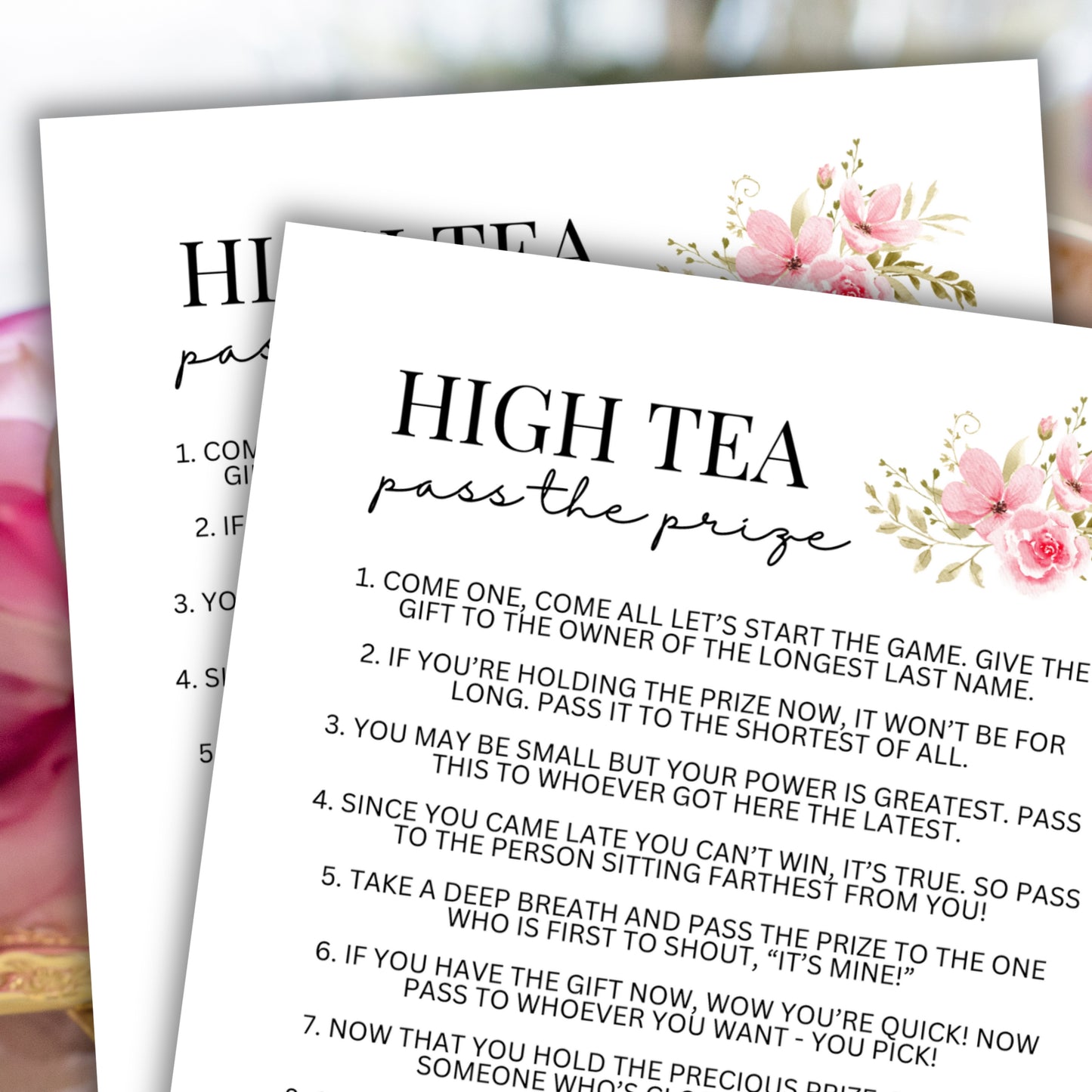High Tea Pass the Prize