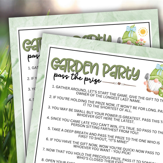 Garden Party Pass The Prize