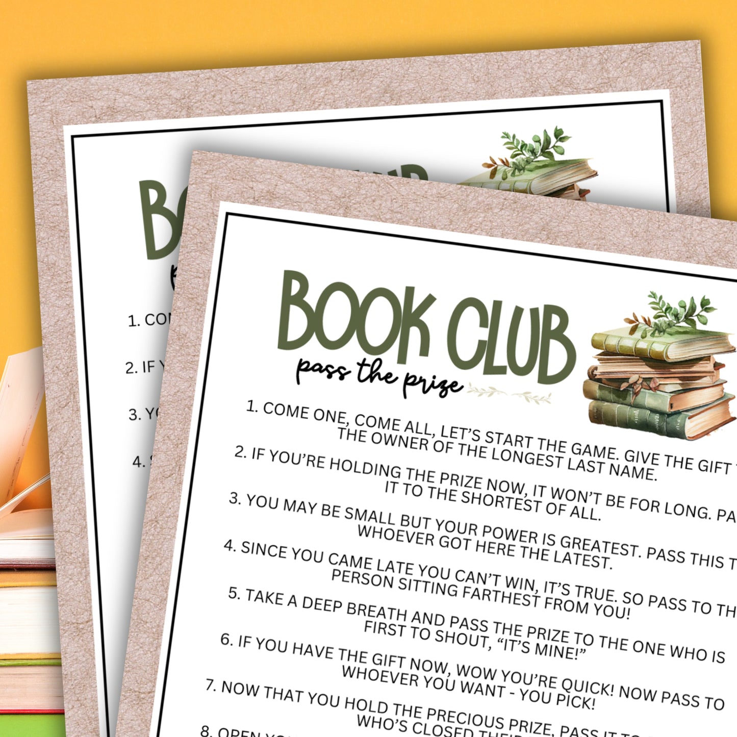 Book Club Pass The Prize