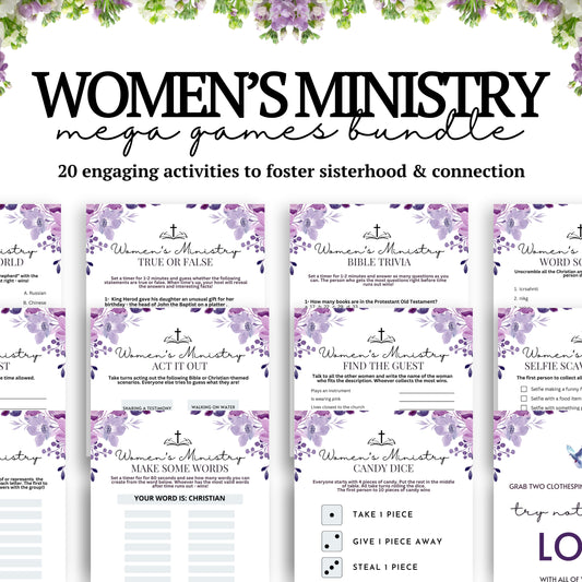 Purple Floral Women's Ministry MEGA Bundle