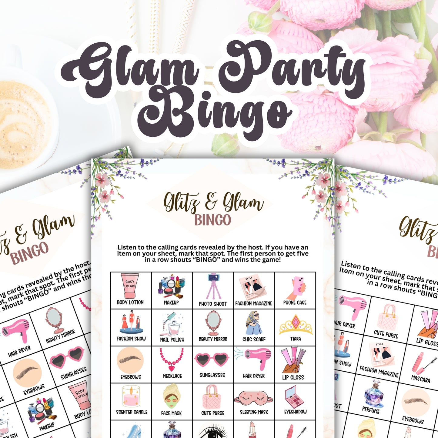 Glitz & Glam Party BINGO
