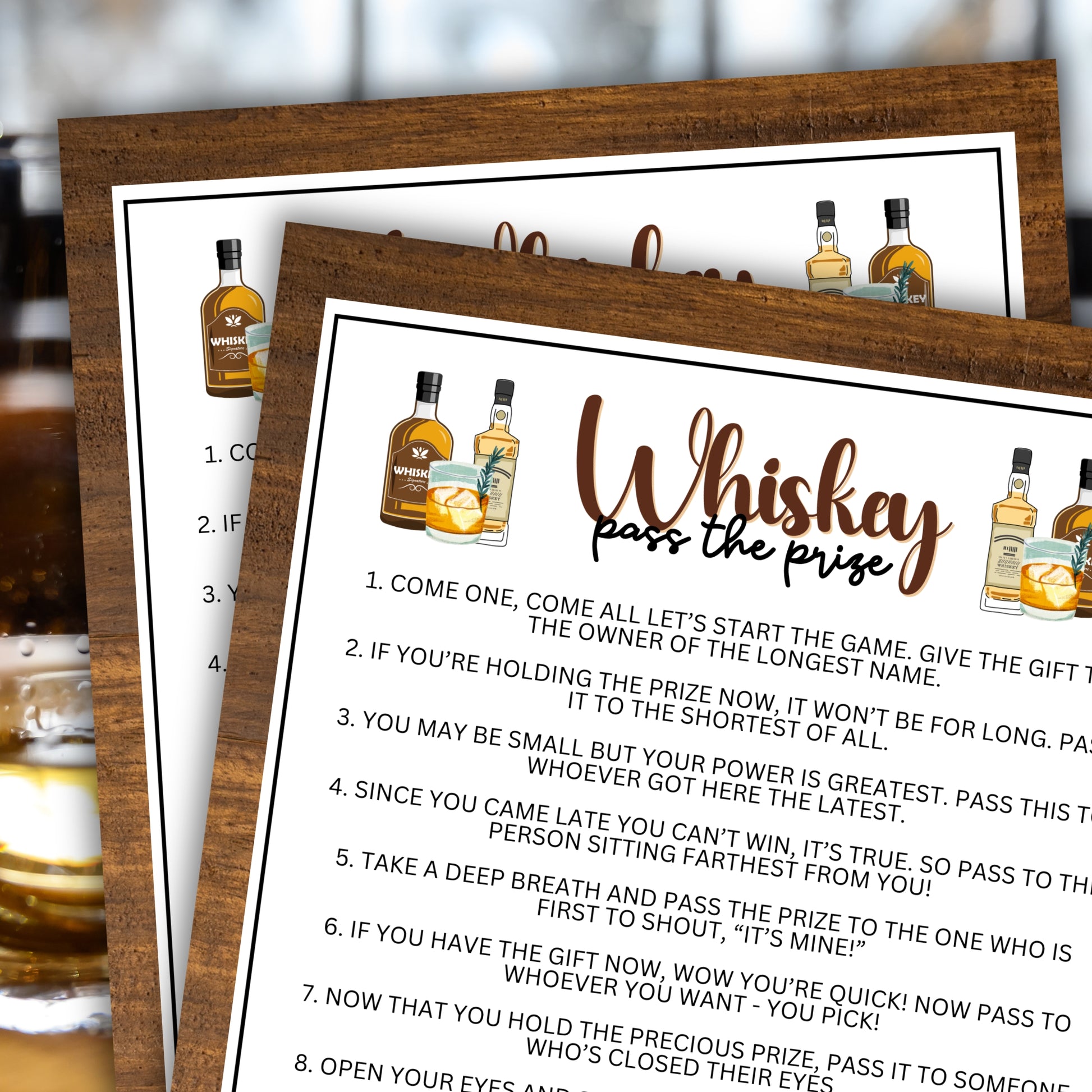 Are you seeking a fun and engaging activity to enjoy with friends at your upcoming alcohol-inspired event, dinner party, bachelor or bachelorette party or even just a pub crawl night on the town?   If you need a fun last-minute idea to add to your celebrations, this fun Pass The Prize game from Party Prints Press is just what you need! 