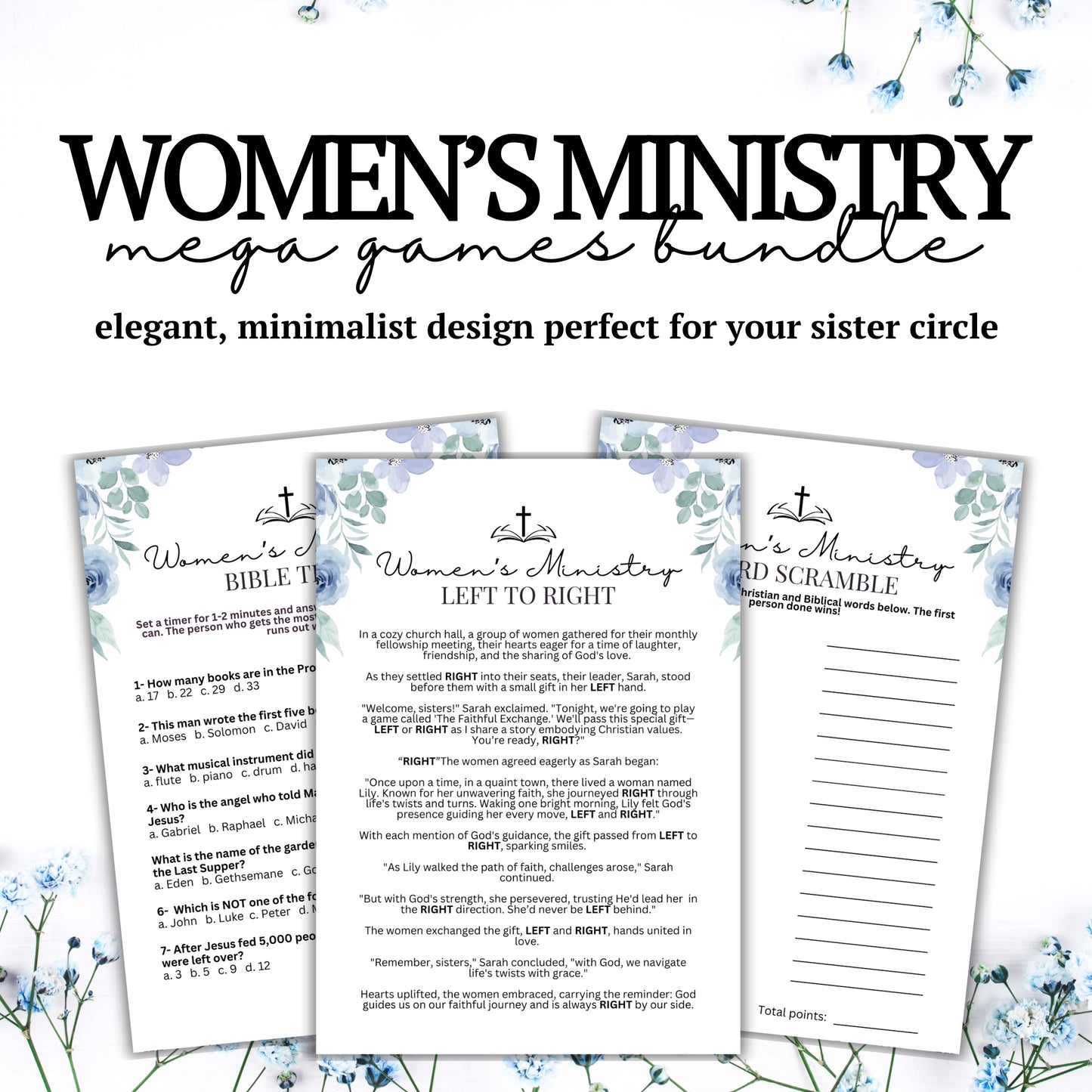 Blue Floral Women's Ministry MEGA Bundle