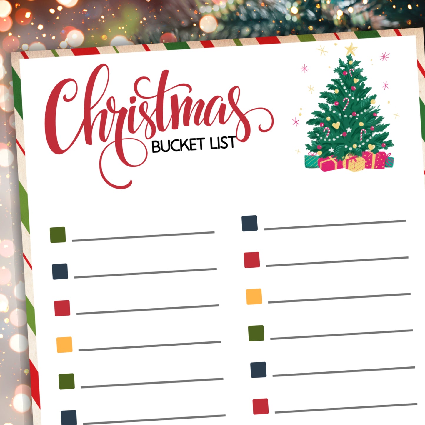 Christmas Bucket List Printable