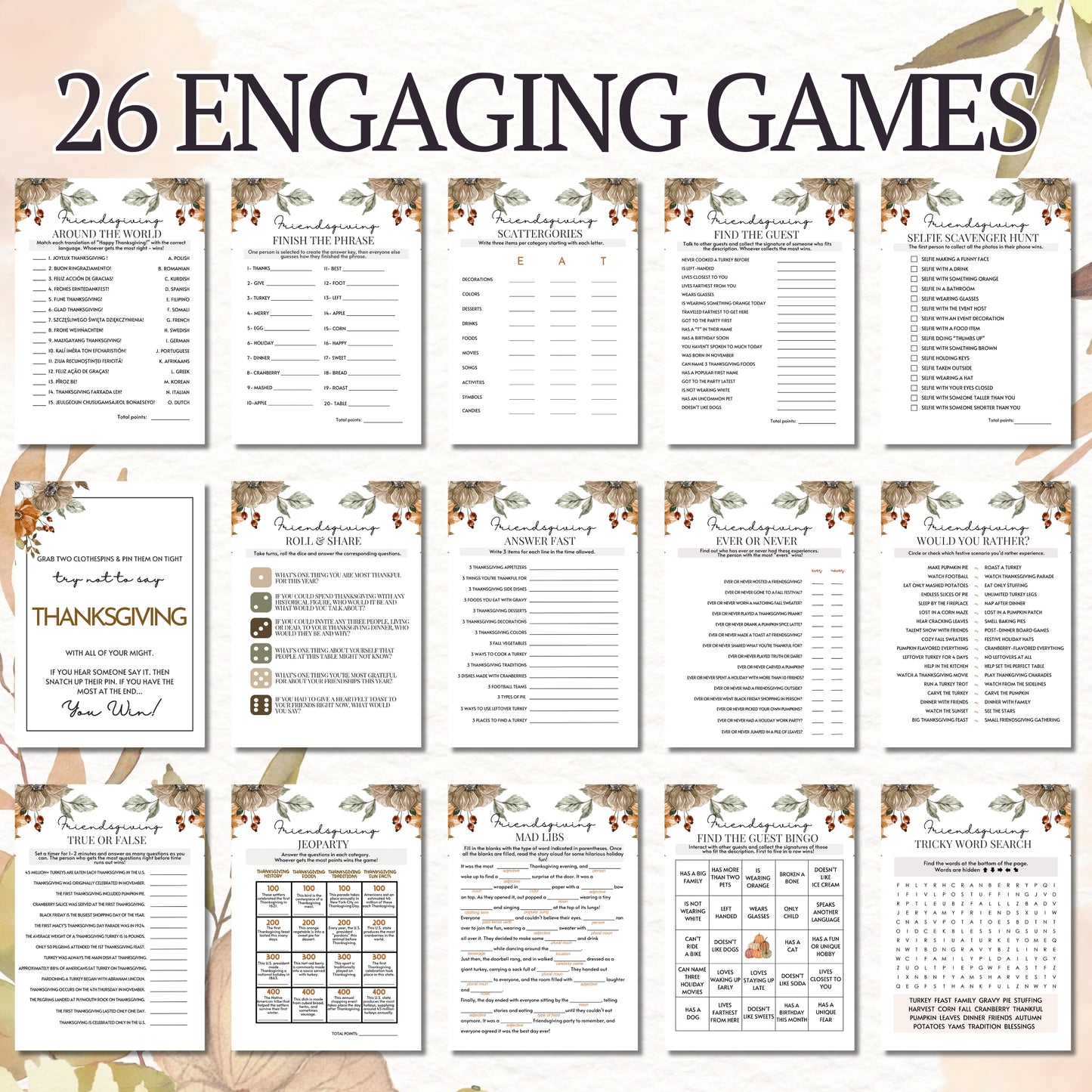 Friendsgiving Game Bundle (26 Games)