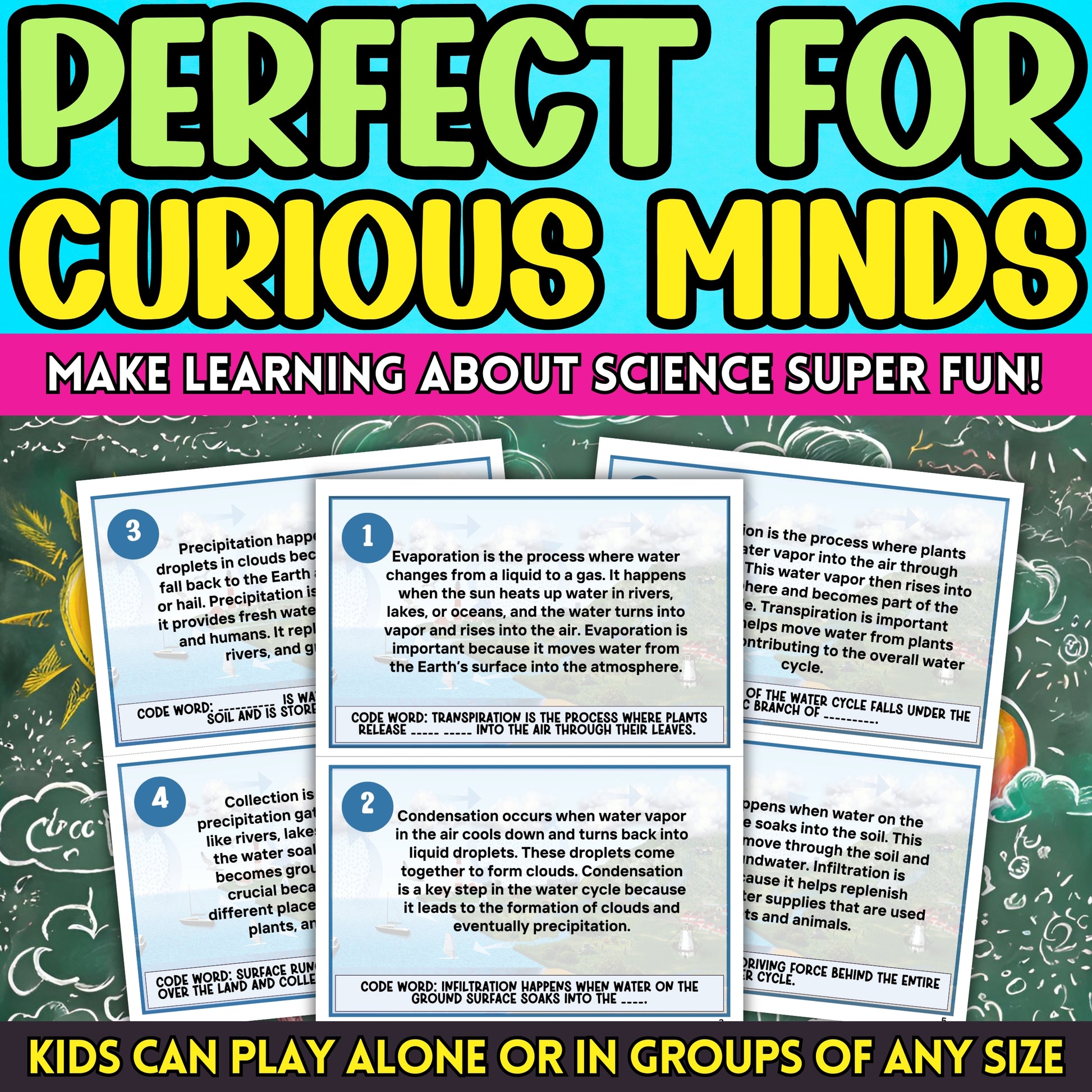 Water Cycle Hydrology STEM Science Learning Activity For Kids
