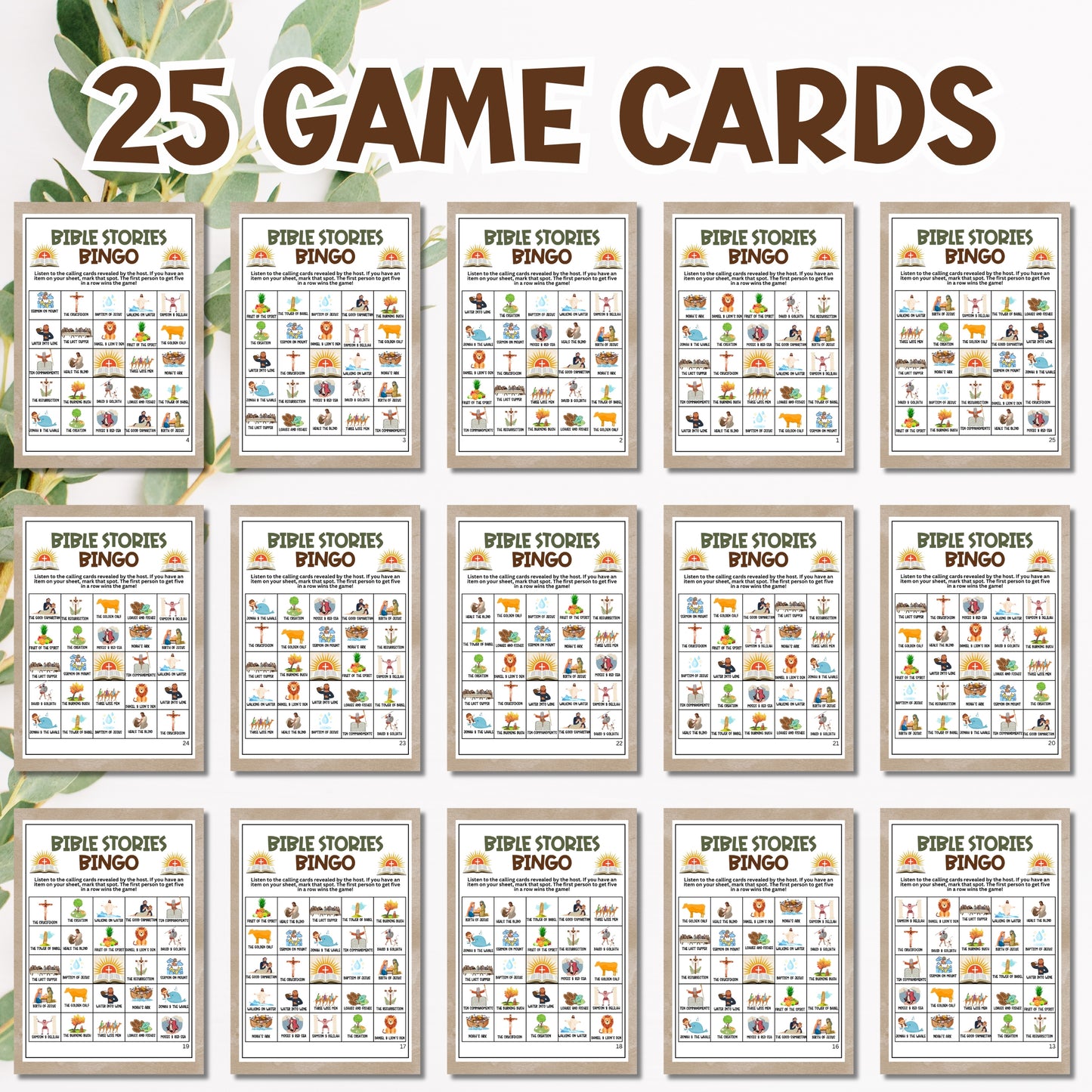 Bible Study BINGO - Fun for Sunday School, VBS, Youth Group, and More! Looking for an engaging, educational, and fun activity for your Bible study sessions, Sunday School classes, or Christian fellowship events? This "Bible Study BINGO" game from Party Prints Press is just what you need!