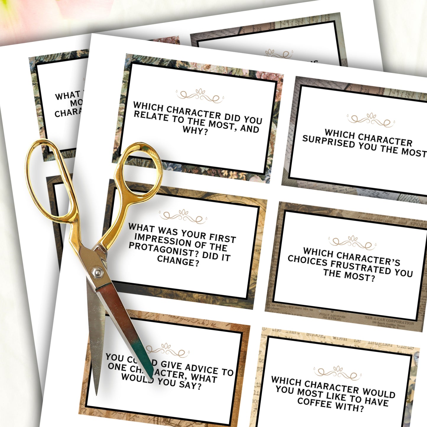 Book Club Discussion Cards (88 Cards)