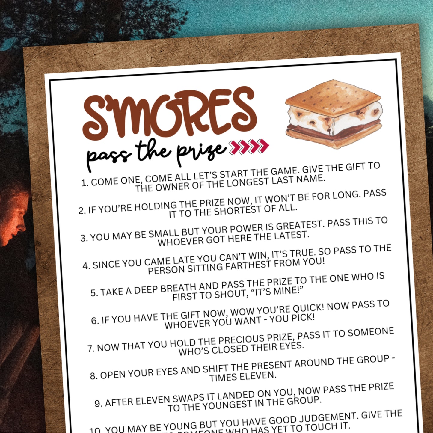 S'mores Pass the Prize