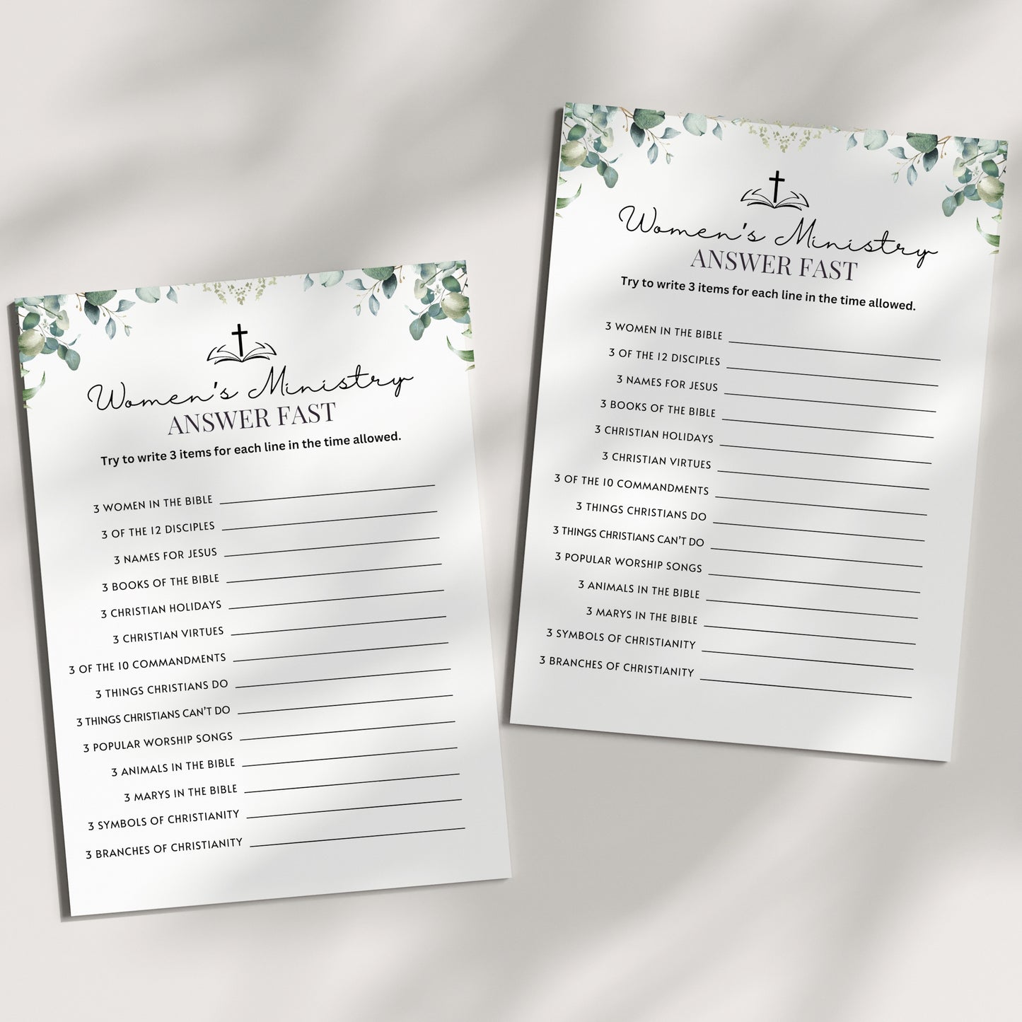 Green Floral Women's Ministry Answer Fast