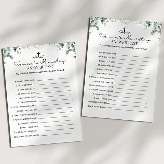 Green Floral Women's Ministry Answer Fast