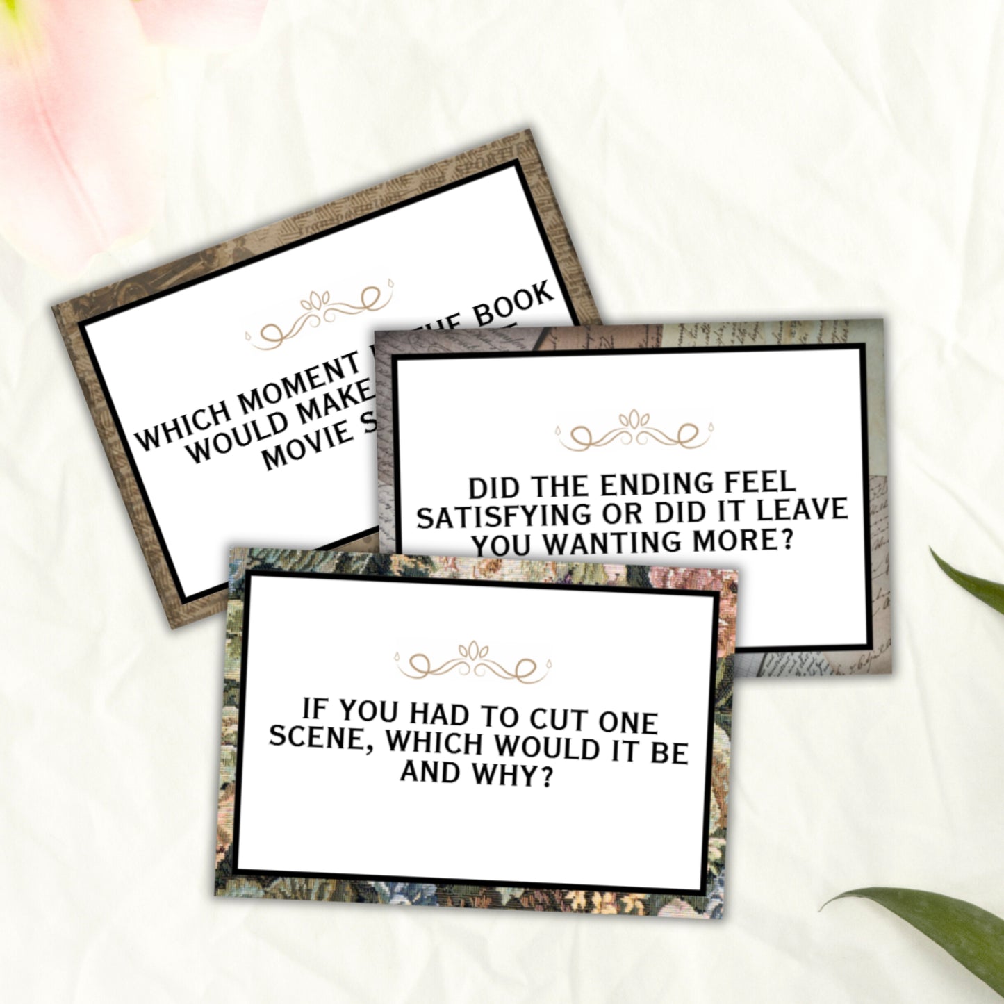 Book Club Discussion Cards (88 Cards)