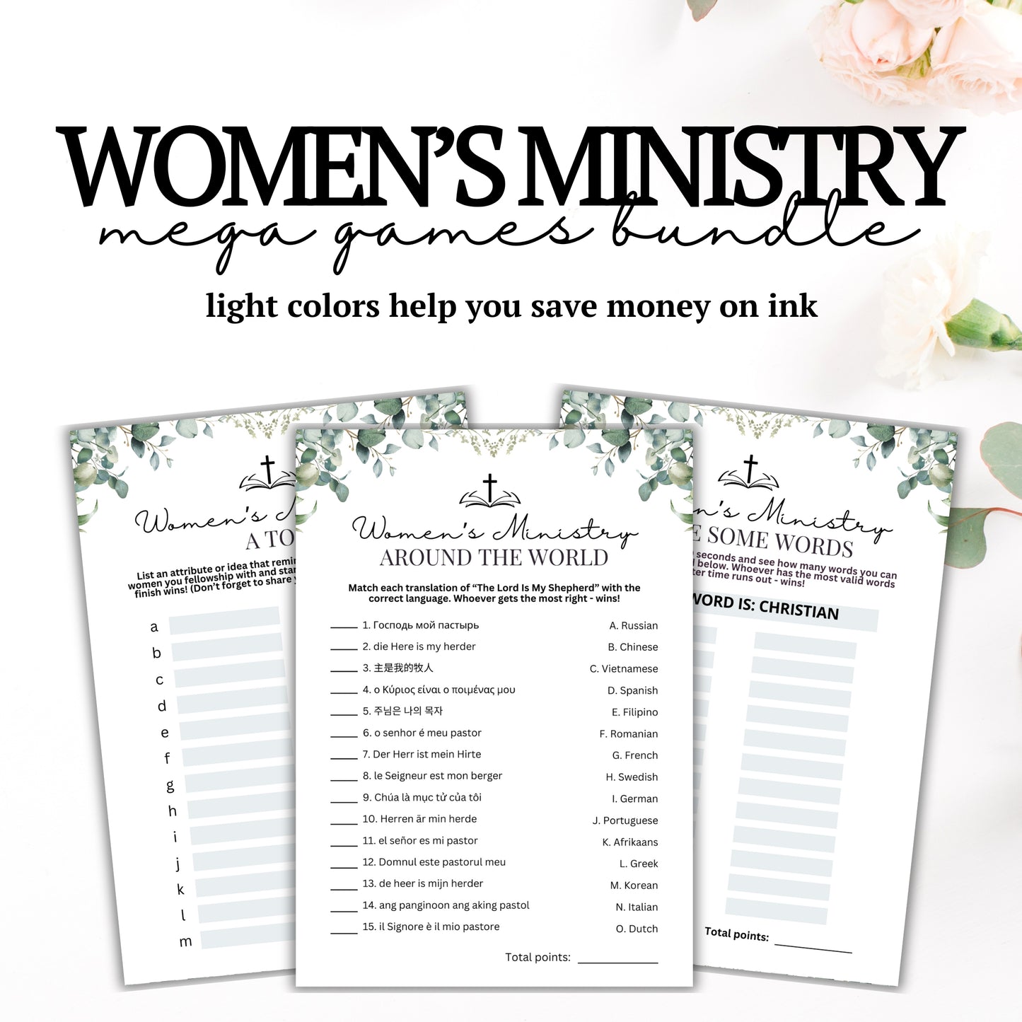 Green Floral Women's Ministry MEGA Bundle