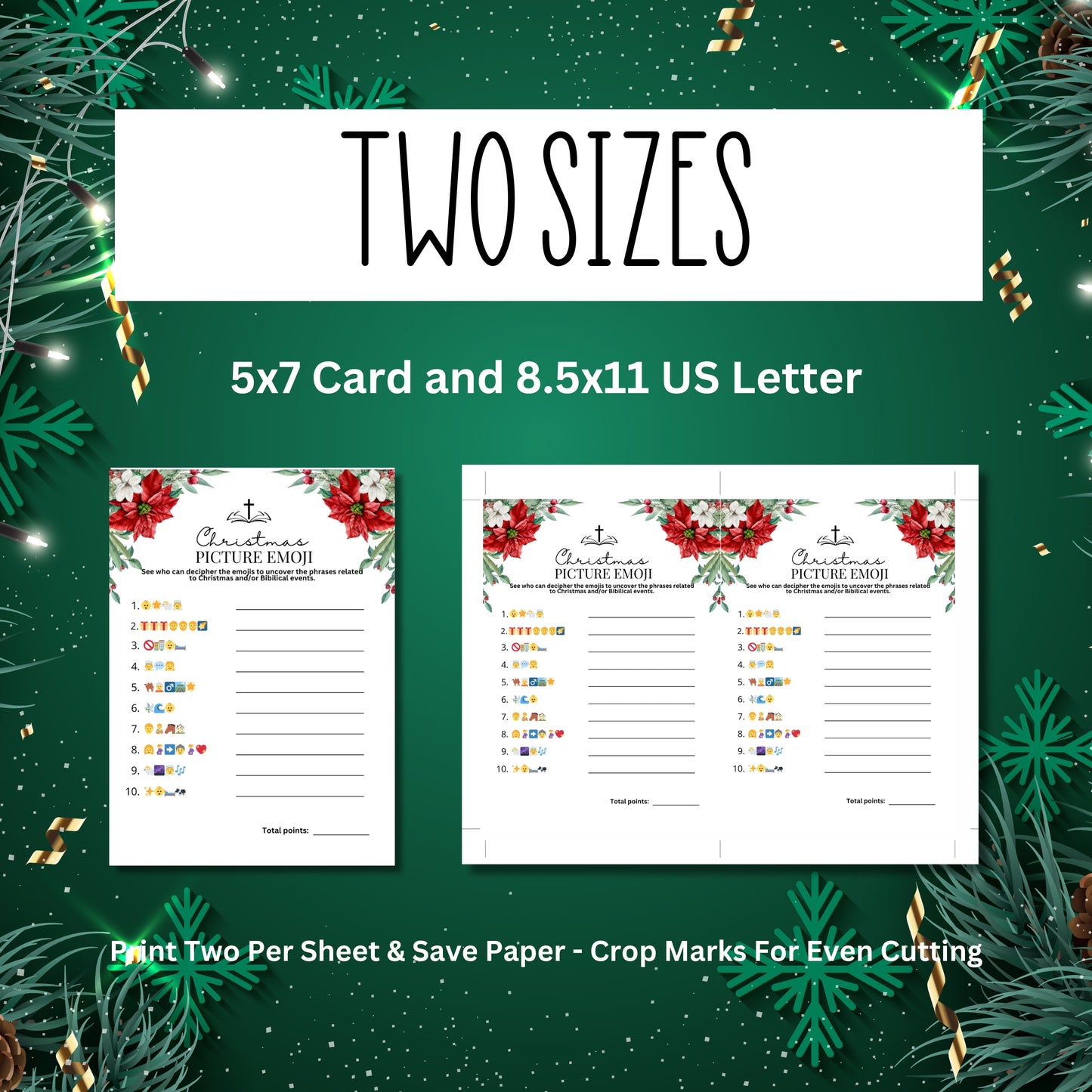 Women's Ministry Christmas Bible Emoji Game