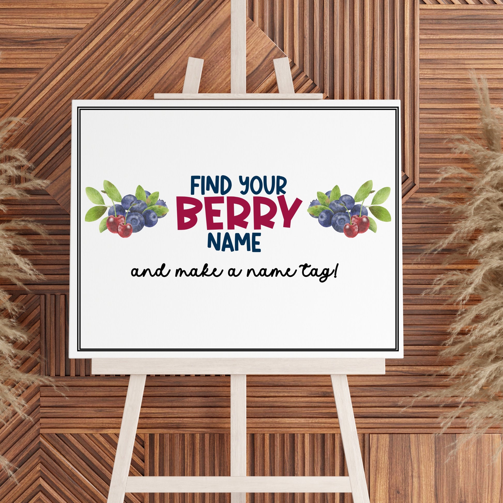 Whether you're celebrating your little one's berry 1st birthday party, hosting a baby shower, or need a cute and fun icebreaker party game to bring people together, this "What's Your Berry Name" printable game from Party Prints Press is just what you need!
