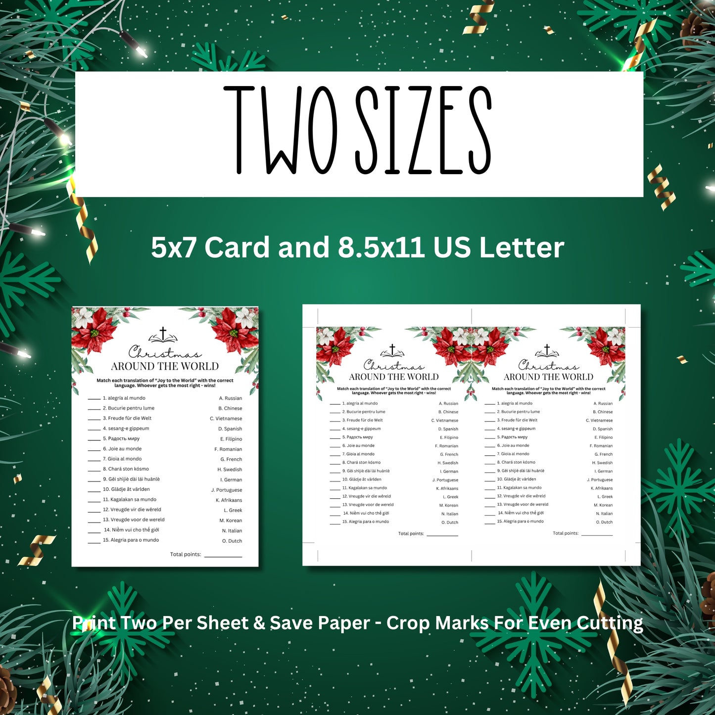 Women's Ministry Christmas Game - Around the World