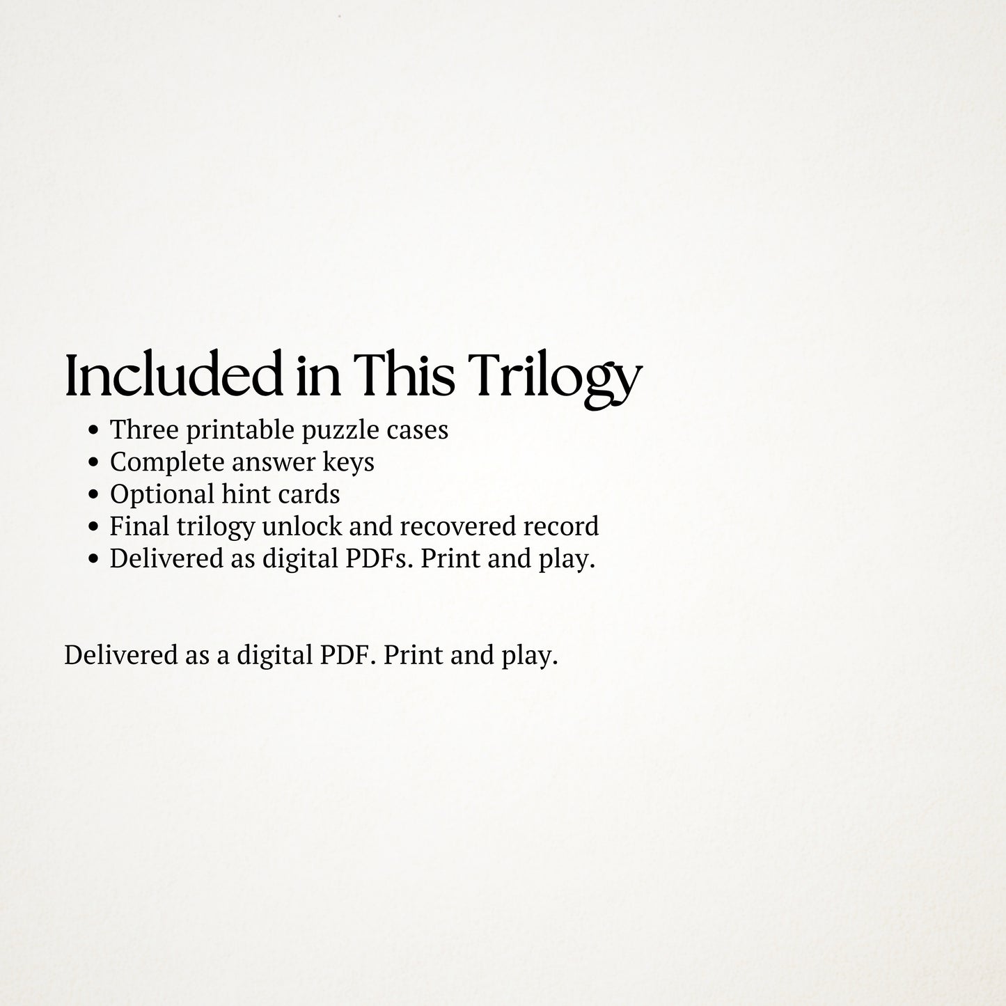 The Outage at Hollenwil Ridge - Trilogy One