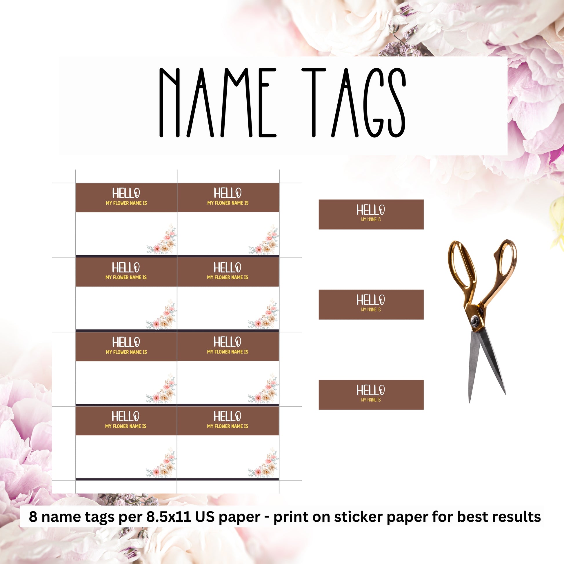 Whether you're celebrating your little one's 1st birthday party, hosting a baby shower, gender reveal, garden party, or need a cute and fun icebreaker party game to bring people together, this "What's Your Flower Name" printable game from Party Prints Press is just what you need!