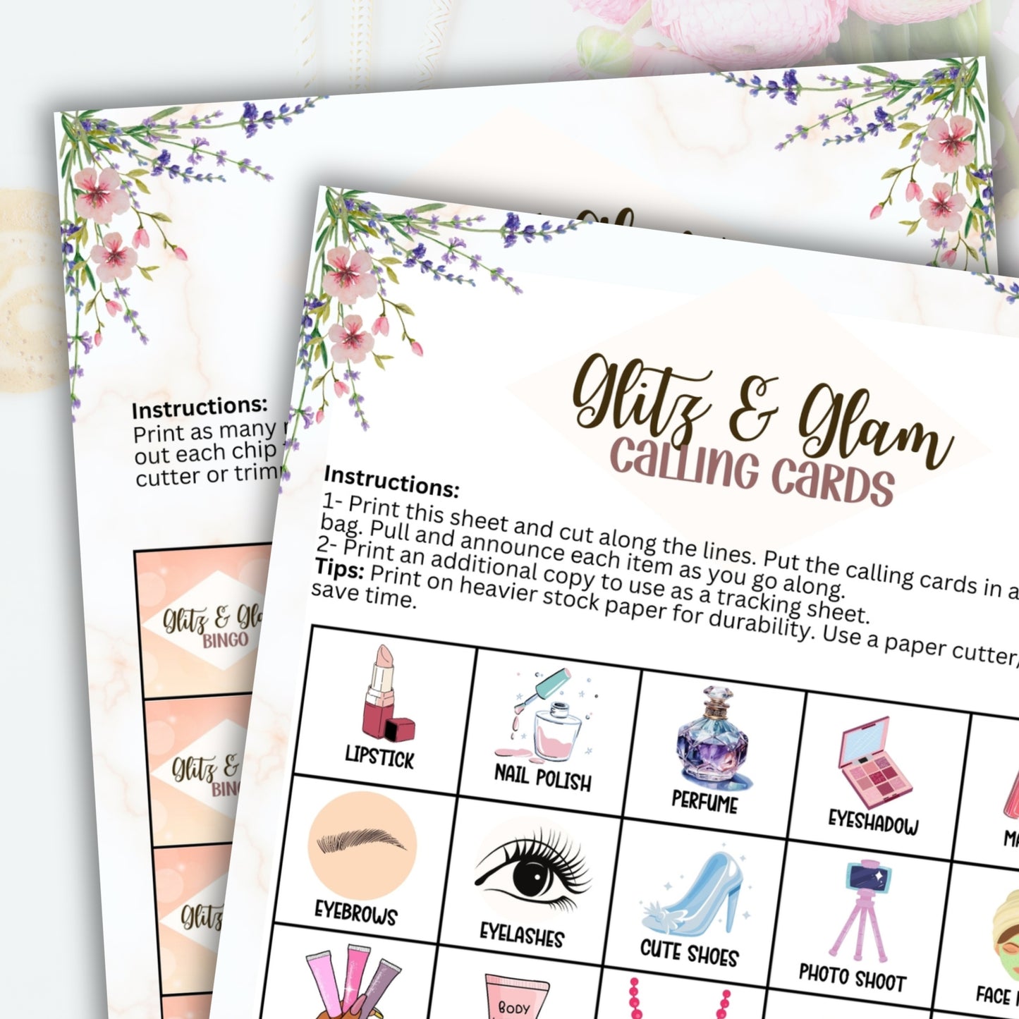 Glitz & Glam Party BINGO