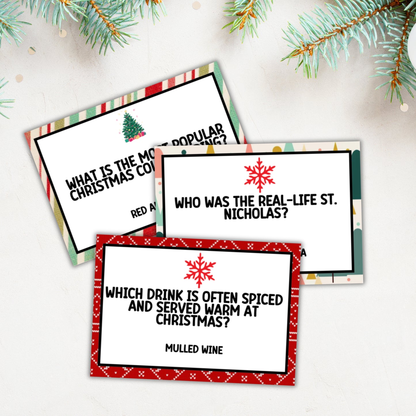 Christmas Trivia (60 Printable Cards)
