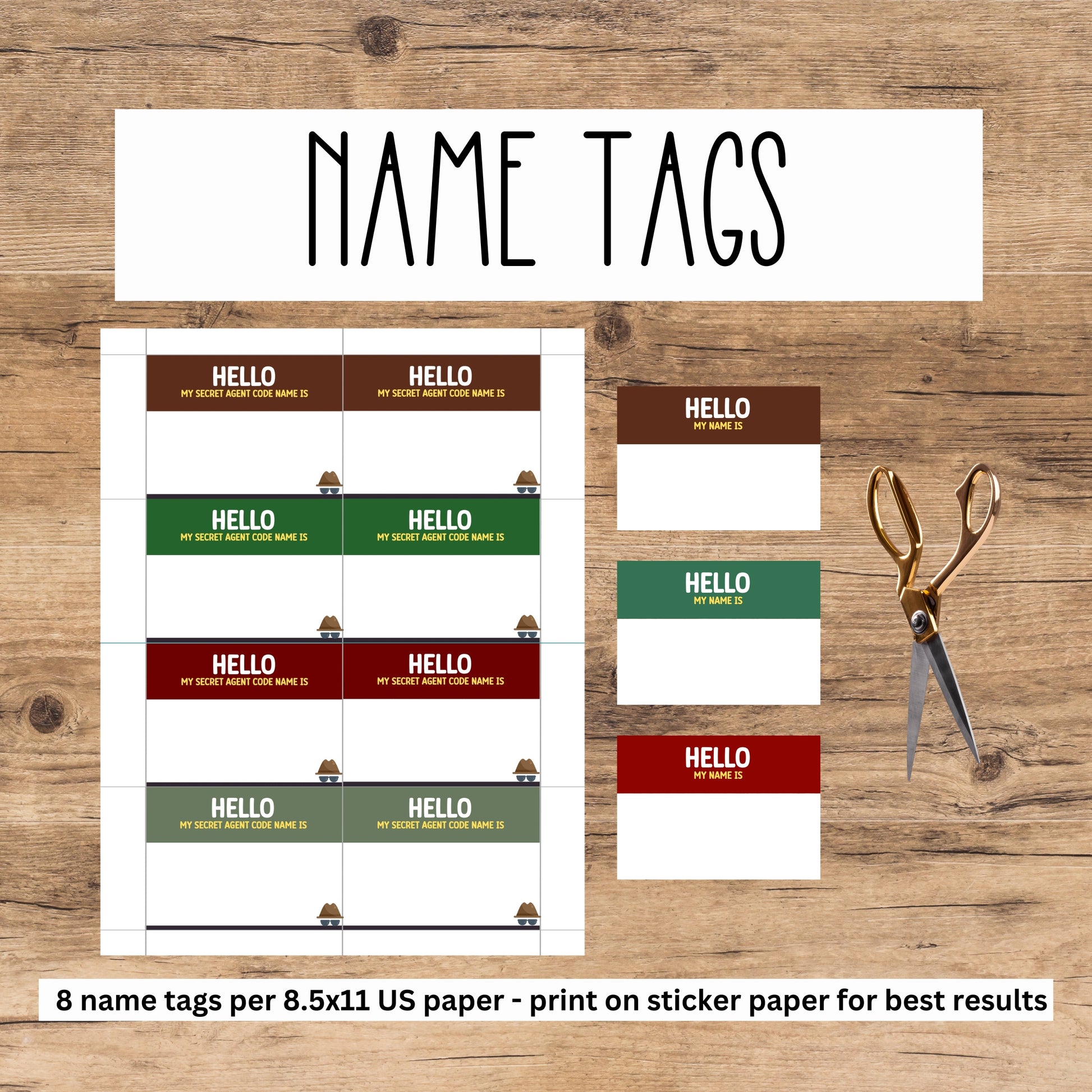 Secret Agent Party Activities For Cold Case Spy Detective Theme Birthday Event My Code Name Generator With Printable Name Tag Card And Sign