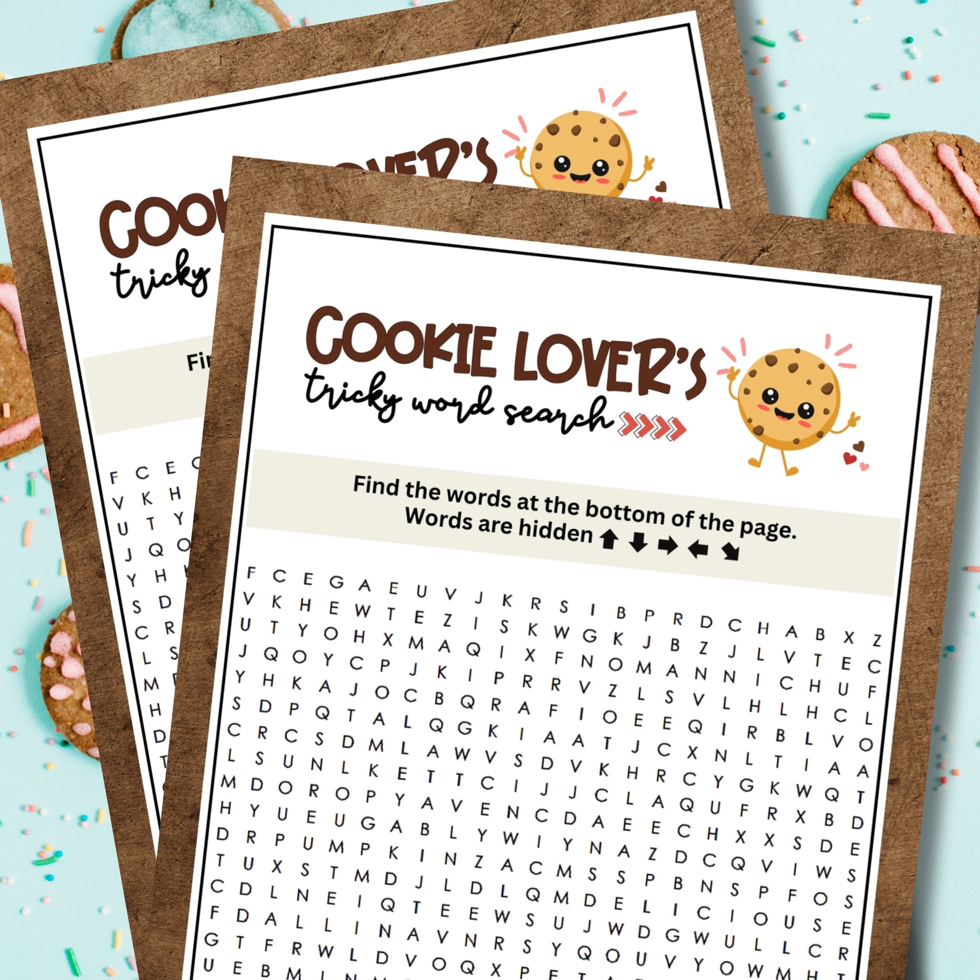 cookies lovers word search hard for adults