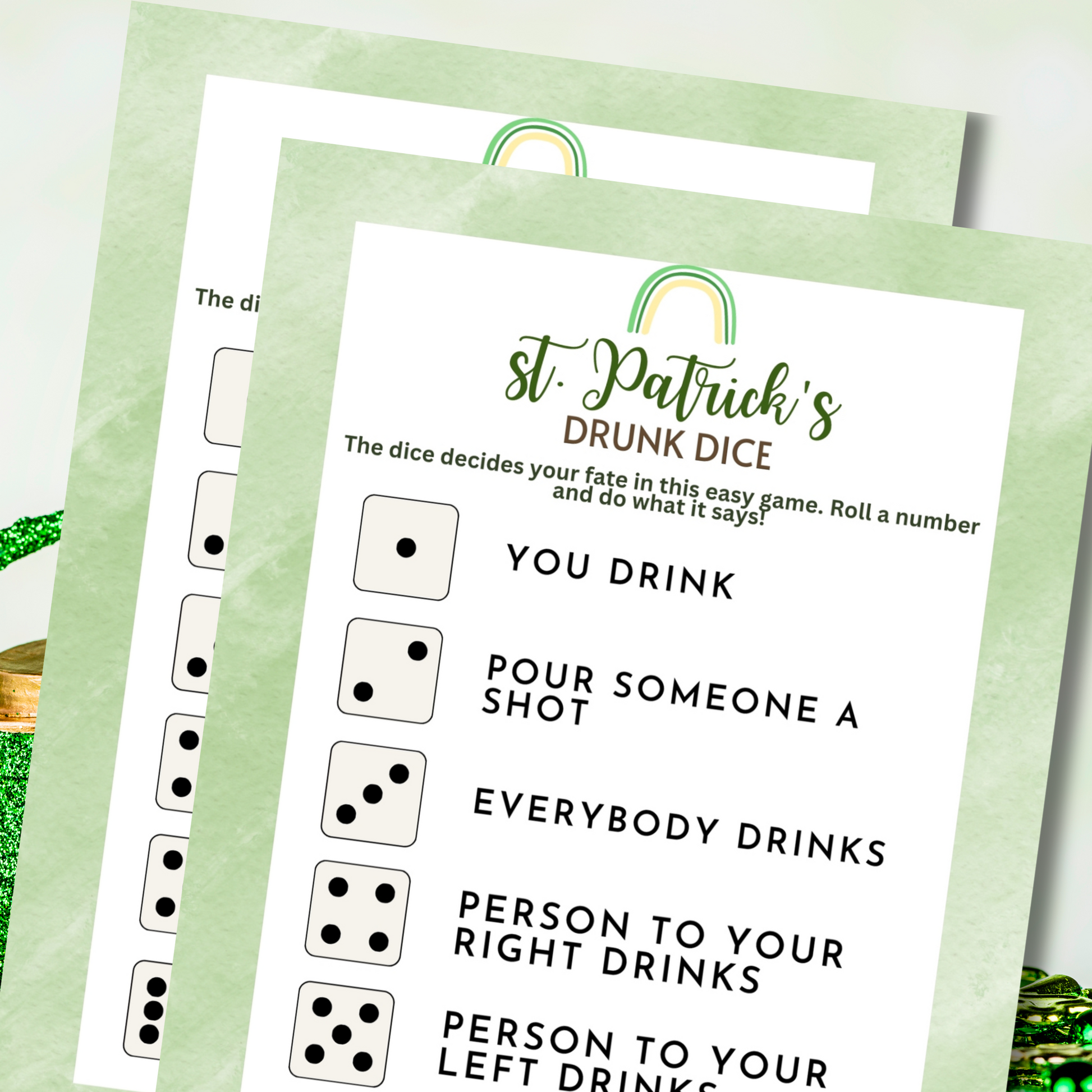 st patricks day drunk dice