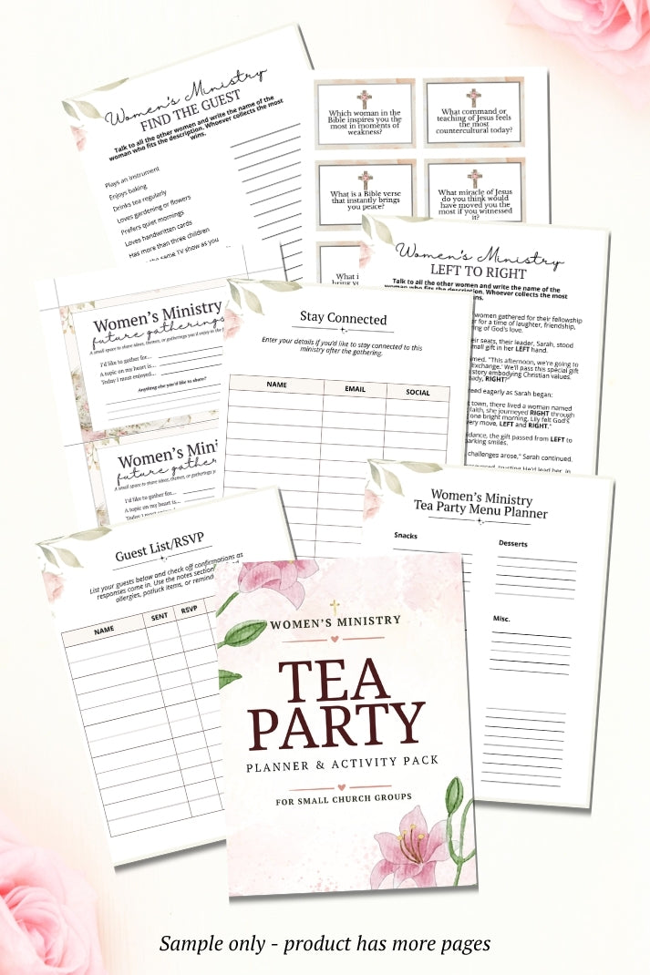 Women's Ministry Planning and Hosting Kit Worksheets