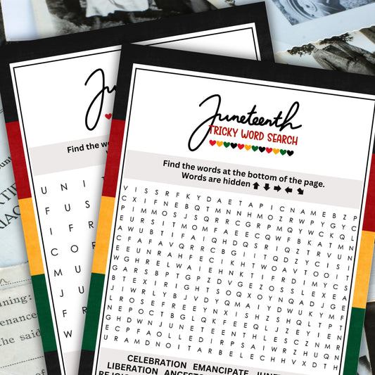 Juneteenth Word Search (2 Games)