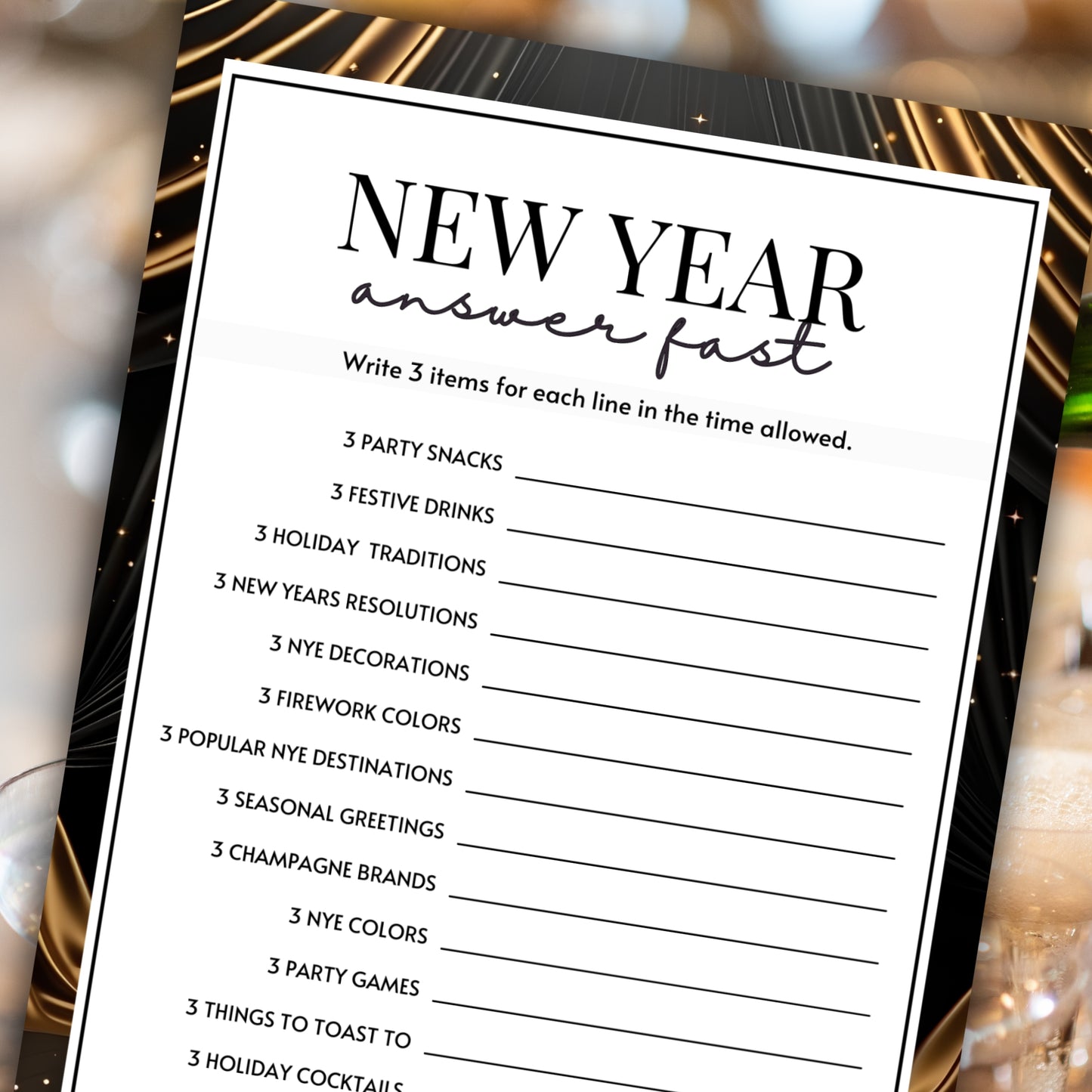 New Year's Eve Answer Fast