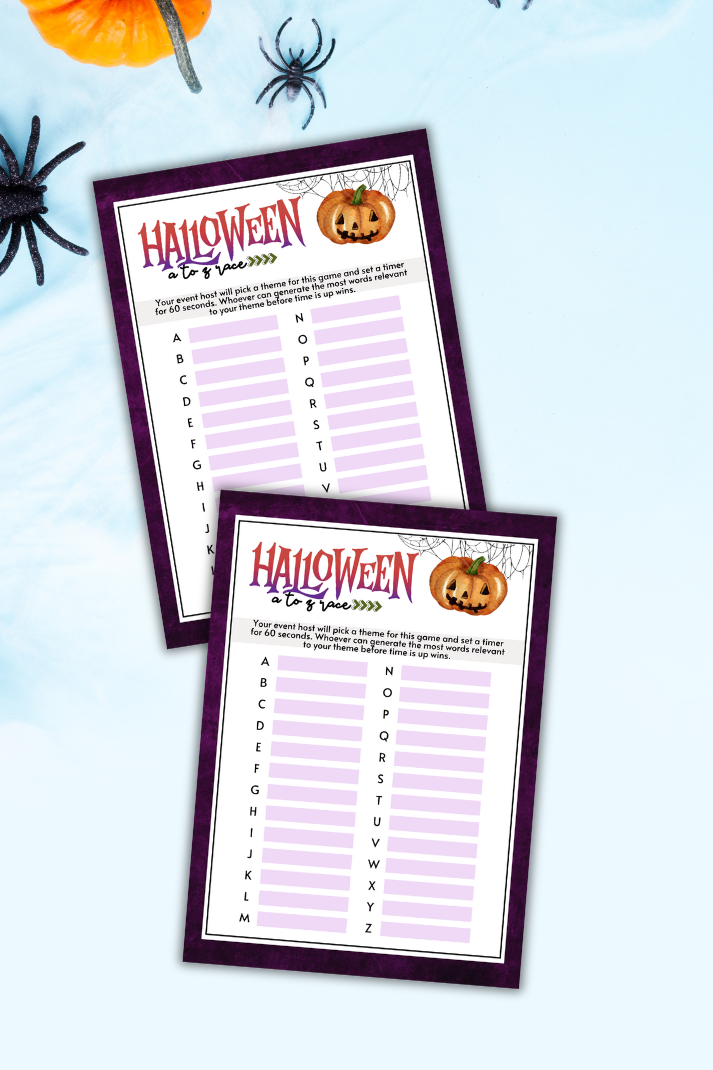 Are you seeking a fun and engaging activity to help celebrate Halloween?
If so, this fun "A to Z" word race from Party Prints Press is just what you need!