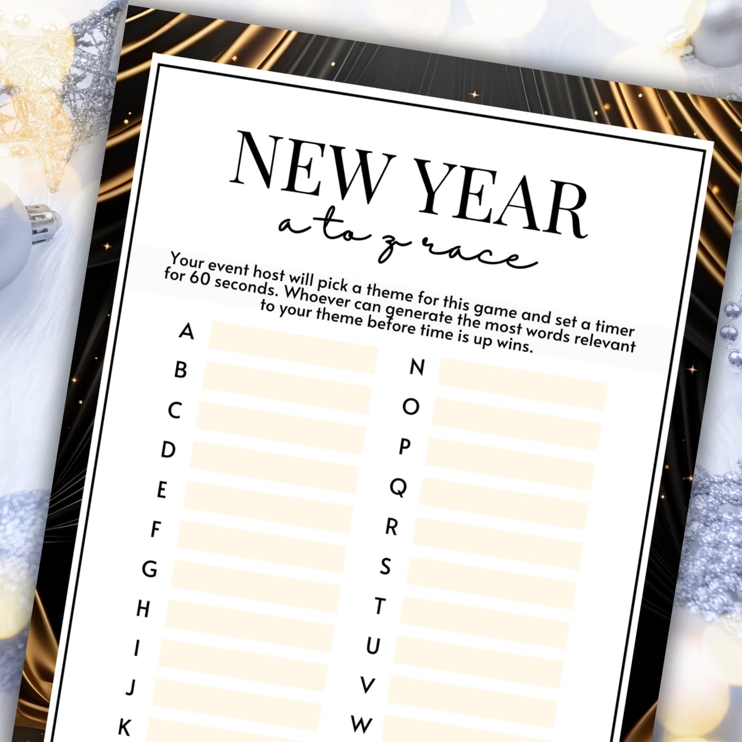 New Years Eve A to Z Race