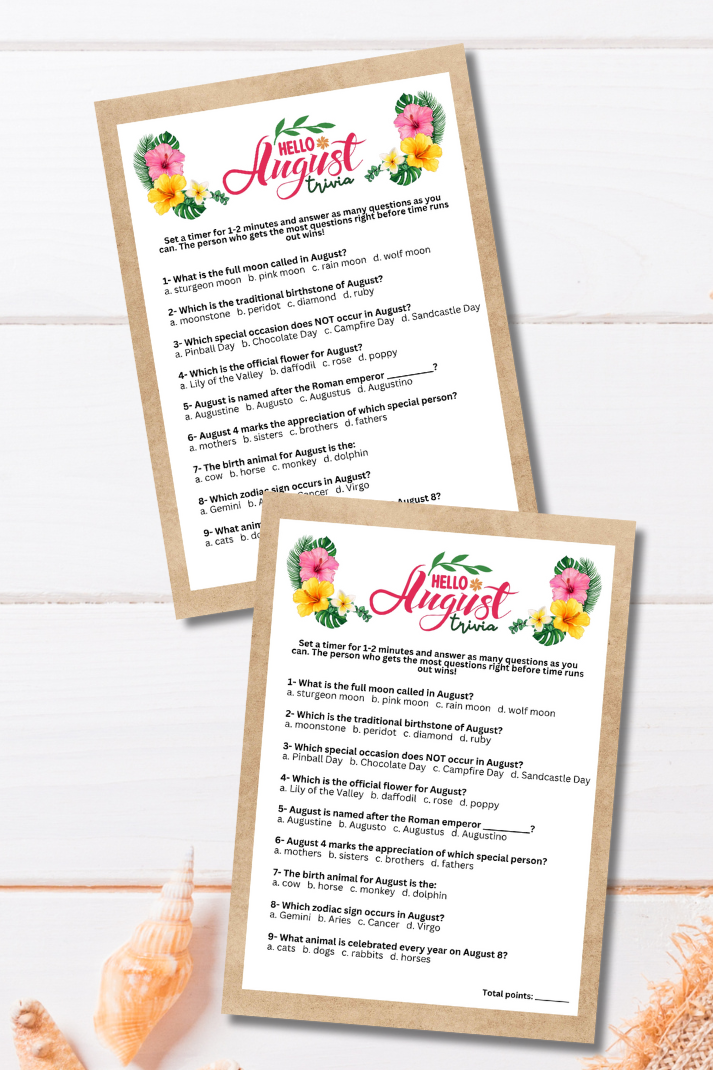 Summer Trivia Bundle - This pack of four summer trivia games includes questions for June, July, August, and Summer! Have fun with friends or students seeing who can answer these questions the fastest!