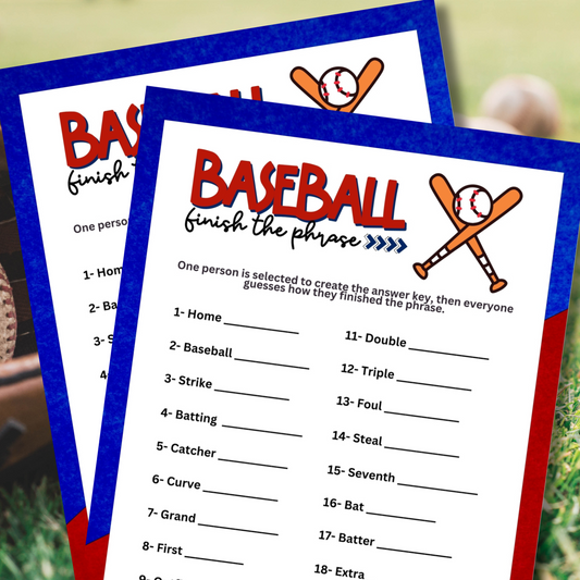 Baseball Finish The Phrase
