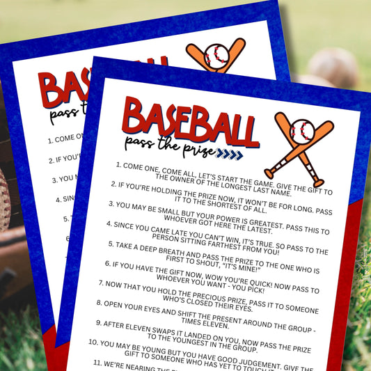 Baseball Pass The Prize