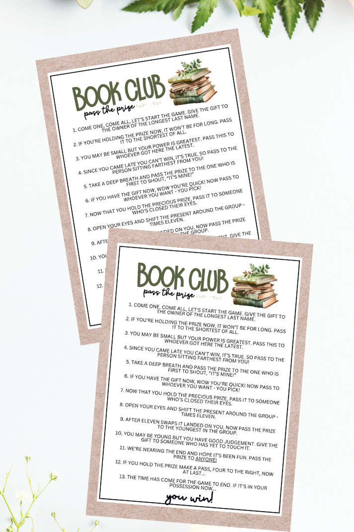 Book Club Pass The Prize