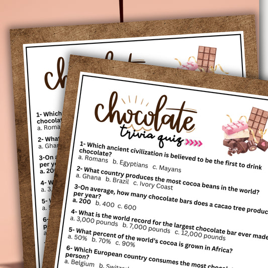 Chocolate Trivia Game