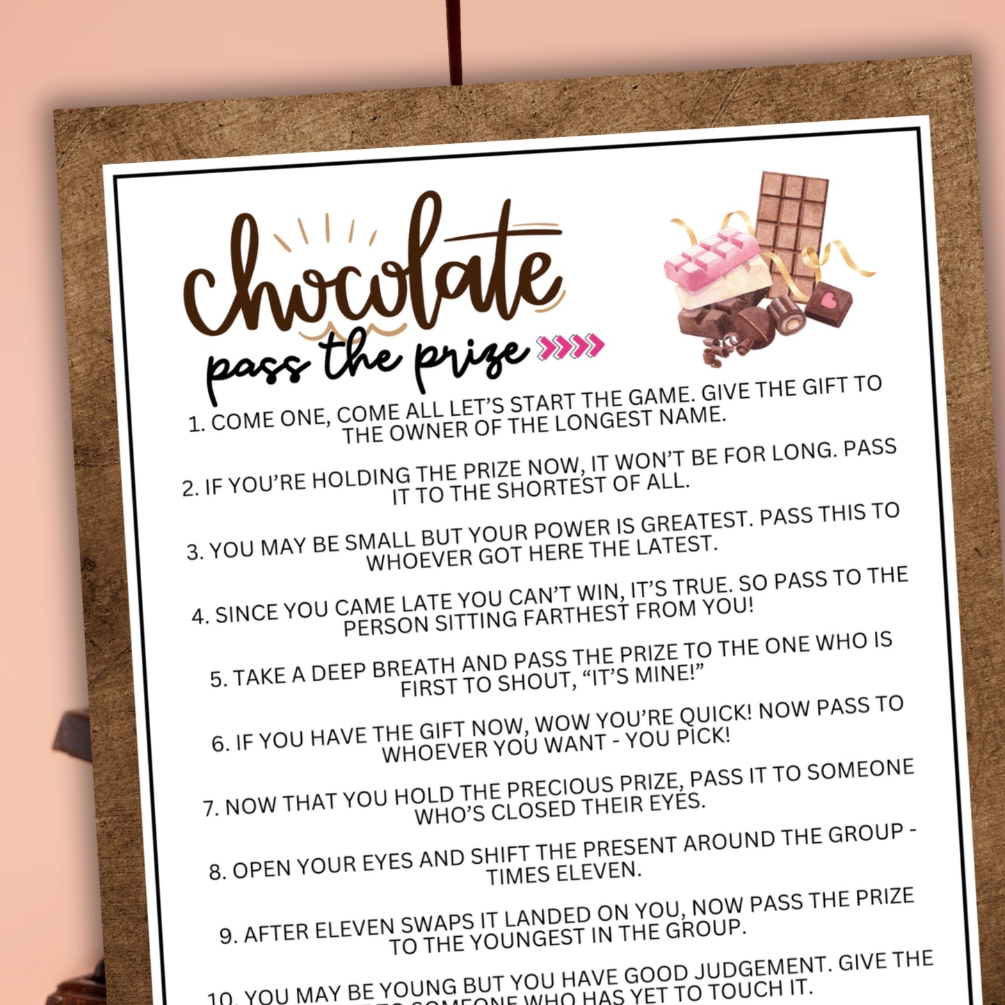 Chocolate Pass the Prize